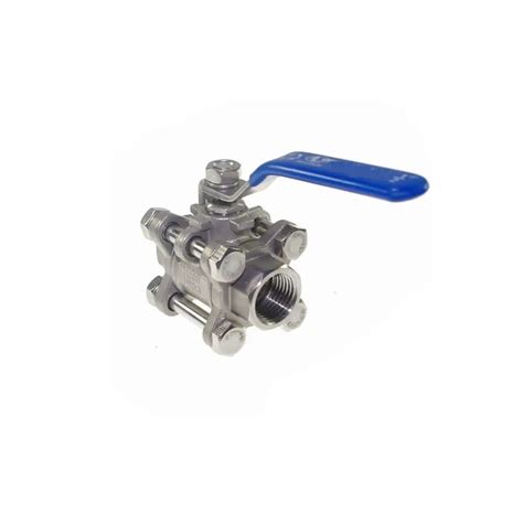 1pc Dn20 G3 4 Female 3 Piece Full Ports 304 Stainless Steel Ball Valve