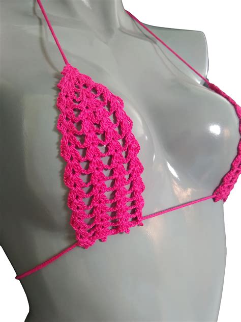 Mua Trangscrochet Crochet Extreme Micro G String Bikini Hot Pink See