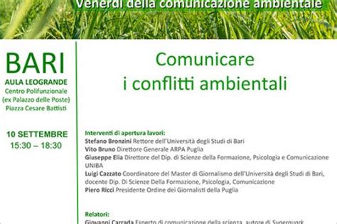 Al Via I Venerd Della Comunicazione Ambientale Corsi Di Formazione