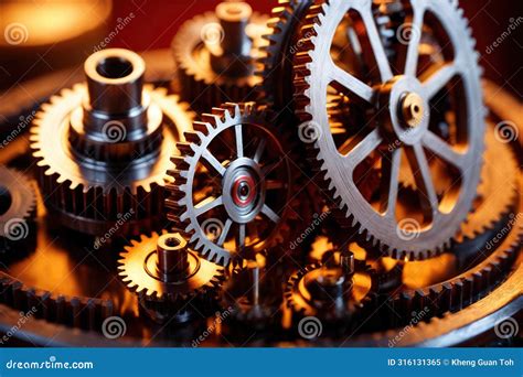 Gear Wheels and Cogs, Mechanism Engineering Parts Concept Stock ... 