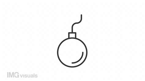Animated Bomb Linear Icon