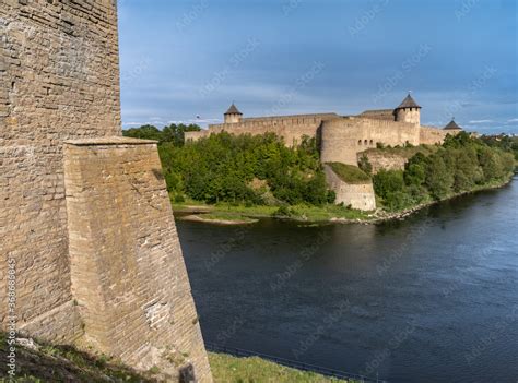 Narva, on the Narva river, at the eastern extreme point of Estonia, at ...