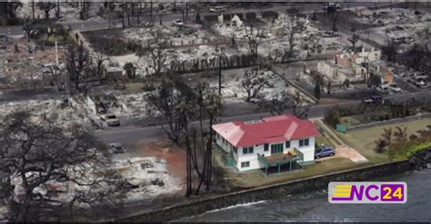 Una sola casa milagrosa permanece intacta ante enorme fuego en Hawái