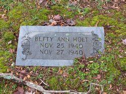 Betty Ann Holt Memorial Find A Grave