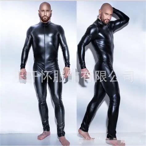 Buy New Arrivals Pu Leather Men Sexy Bodysuit Faux