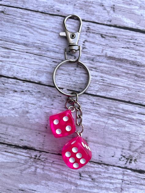 Dice Keychain Translucent Dice Neon Dice Bunco Gift Poker - Etsy