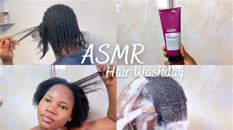 Asmr Washing Hair Relaxing 4c Natural Hair Washday Youtube