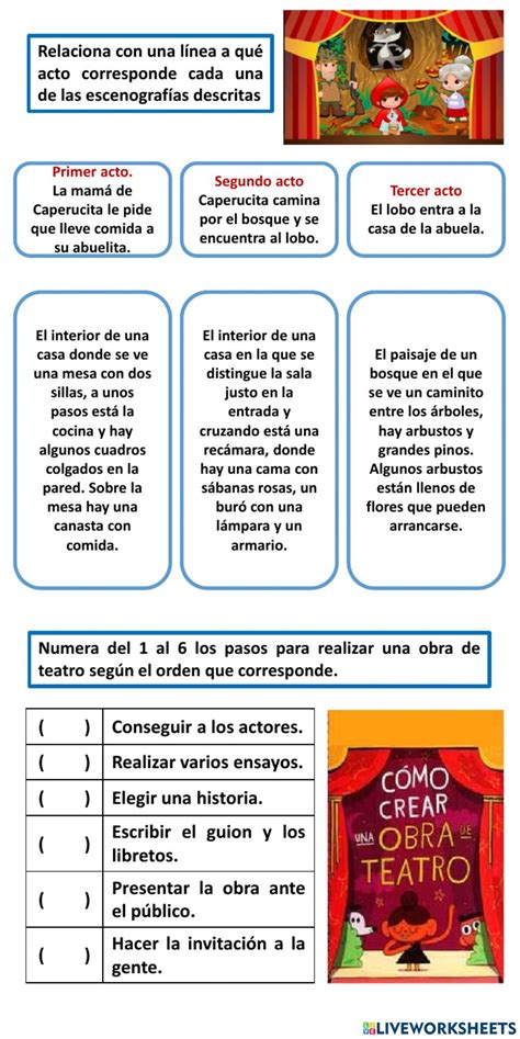 Pasos Para Realizar Una Obra De Teatro Worksheet