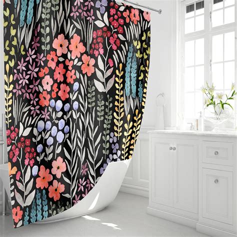 Small Stall Shower Curtain X Inch Half Narrow Cute Floral Shower