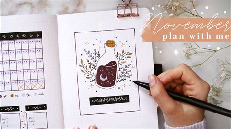 November Bullet Journal Setup Plan With Me Magical Potion