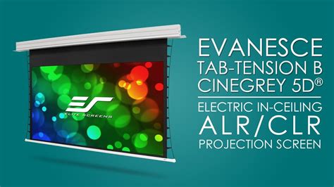 Elite Screens Evanesce Tab Tension B Cinegrey D Electric In Ceiling