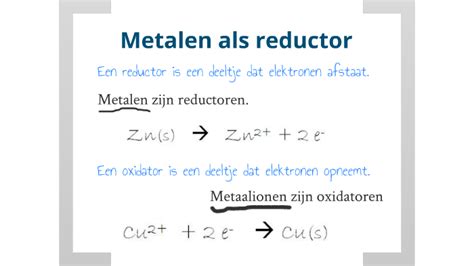 Redox Metalen Als Reductor By Harriet Van Den Berg On Prezi