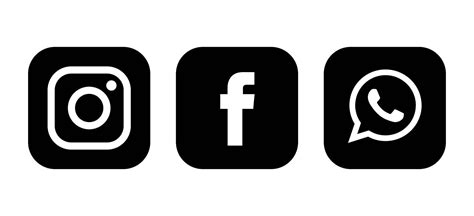 Conjunto De Iconos De Redes Sociales En Blanco Y Negro 2405716 Vector En Vecteezy