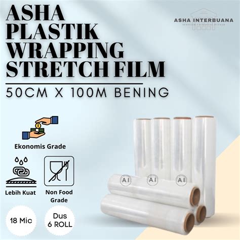 Jual Plastik Wrap Stretch Film Plastic Wrapping Wraping Barang Cm X