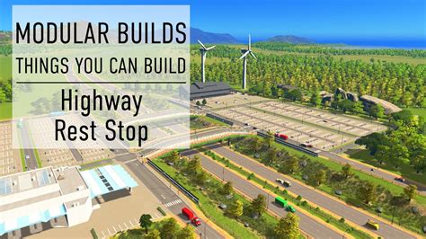 Highway Rest Stop Cities Skylines Modular Builds No Mods Mini