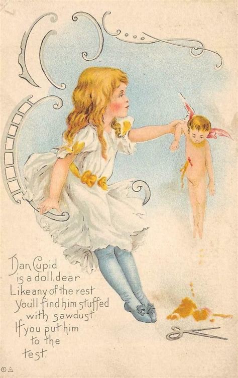 Dan Cupid Is A Doll Valentine S Day Edwardian Girl 1914 Odd Vintage