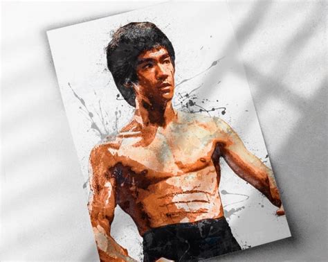 Bruce Lee Poster Canvas Print Framed Art Print Poster Etsy