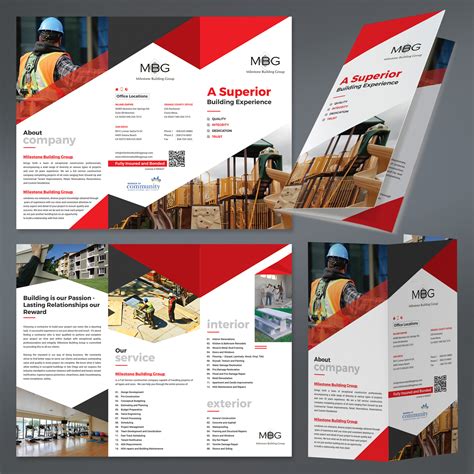 Construction Company Tri Fold Brochure 110designs