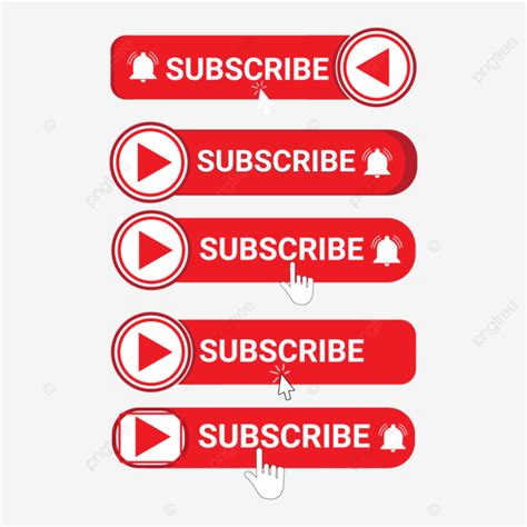 Attractive Youtube Subscribe Button Bundle Vector Design For Free