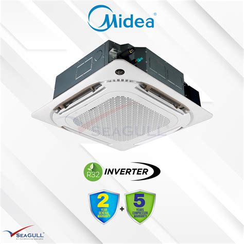 Midea Four Way Ceiling Cassette Inverter MCA3 12CRFNX R32 1 5HP Mini