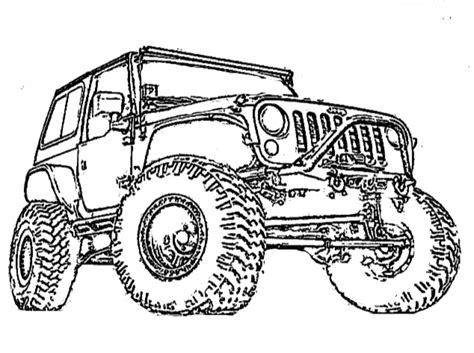 Printable Jeep Wrangler Coloring Pages - Printable Word Searches