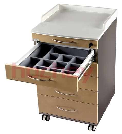 Hochey Medical Stainless Steel Dental Cabinet With Drawer Mobile Dental