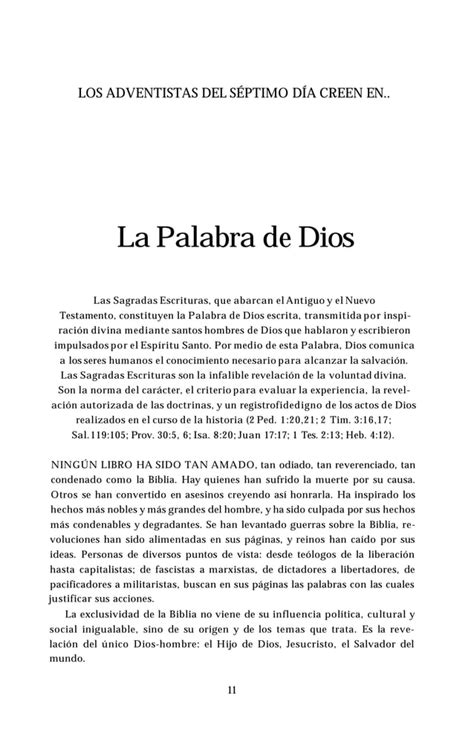 Creencias De Los Adventistas Del Septimo Dia Pdf