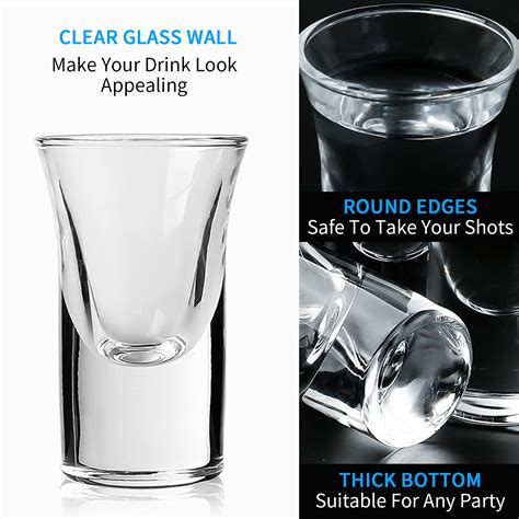 Jello Shot Cups 12-Piece - 1oz Thick Base Clear Glass Shot Cups For