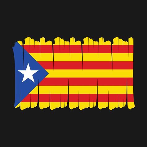 Catalonia Flag Brush 18737767 Vector Art At Vecteezy