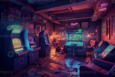 Arcade retro cyberpunk. Generate Ai 22646017 Stock Photo at Vecteezy