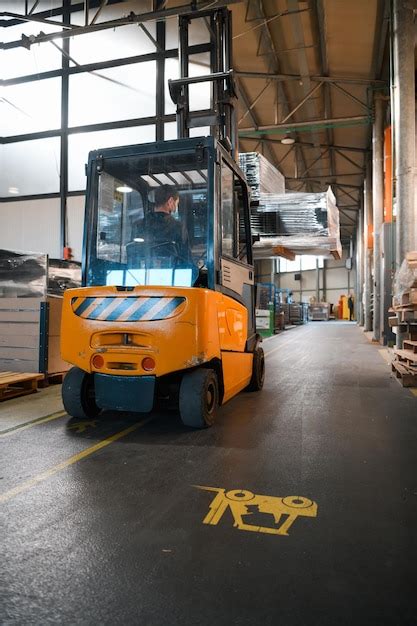 Premium Photo Forklift Loader In Storage Warehouse Shipyard