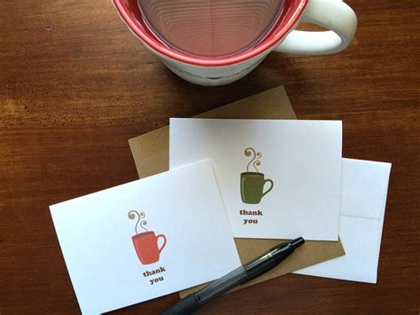 Coffee Thank You Cards Coffee Mugs Thank You Notes Latte