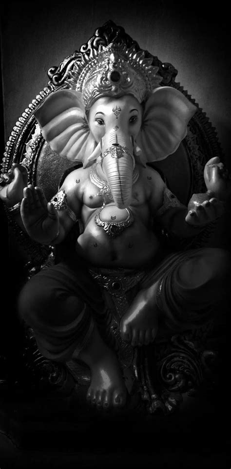 [100+] Ganesh Black And White Wallpapers | Wallpapers.com