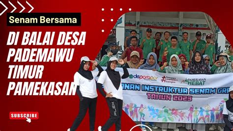 Senam Bersama Di Balai Desa Pademawu Timur Pamekasan Layanan