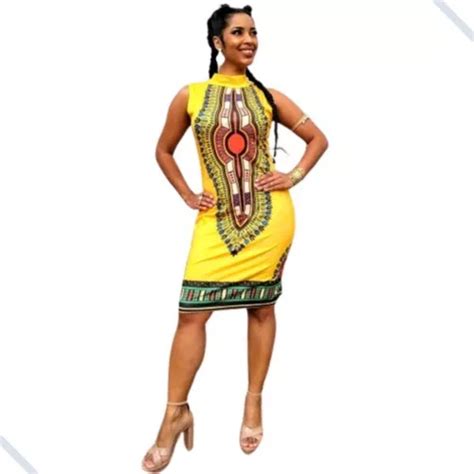 Vestido Tubinho Curto Africano Dashiki Estampa Africana Parcelamento