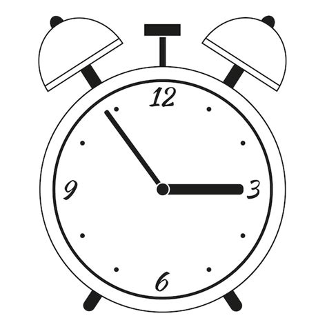 Premium Vector Isolated Alarm Clock On White Background Vector