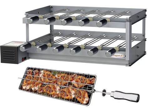 Churrasqueira Grill Giratoria Dupla 11 Espetos Inox Cacamba Mebuscar