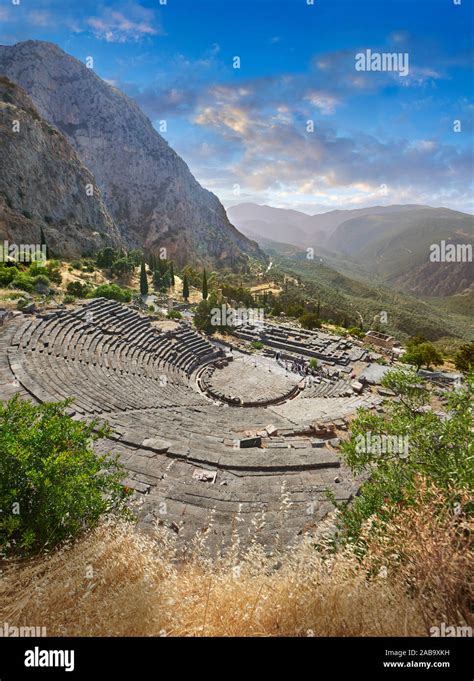 Ancient Greek Theatre of Delphi, Delphi Archaeological site, Delphi ...