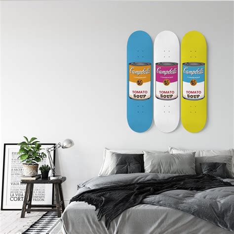 Retro Soup Can Andy Warhol Inspired Wall Decor Skateboard Wall Art