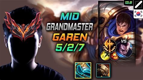 Grandmaster Garen Mid Vs Yasuo Kr