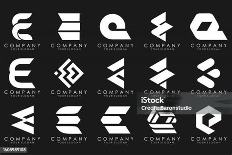 Mega Koleksi Huruf E Logo Desain Inspirasi Logo Abstrak Geometris