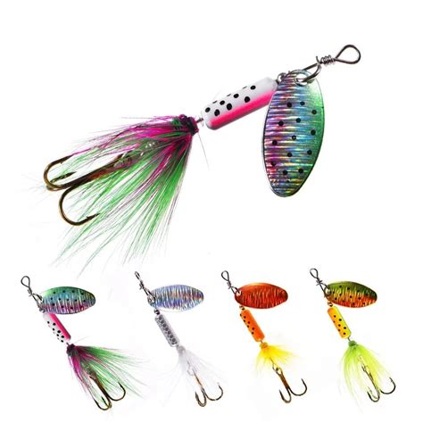 Spinner Fishing Lures Wobblers Crankbaits Jig Shone Metal Sequin Trout