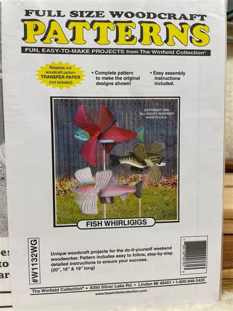 Fish Whirligigs Paper Pattern Woodcraft Pattern Winfield Collection