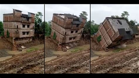 Stunning Footage Of Foundation Failure That Causes 3 Story Building To