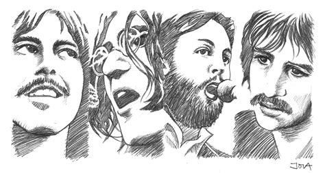 The Beatles Sketch At Paintingvalley Explore Collection Of The