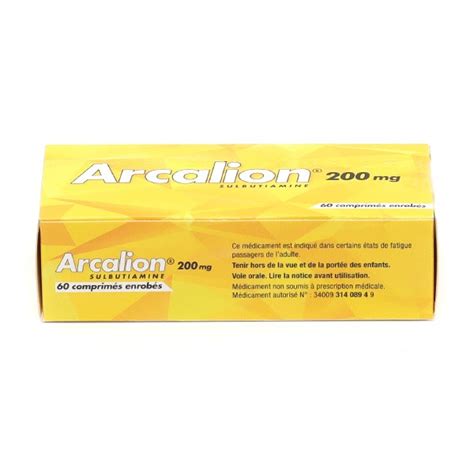 Arcalion Mg Comprim M Dicament Contre La Fatigue Sulbutiamine