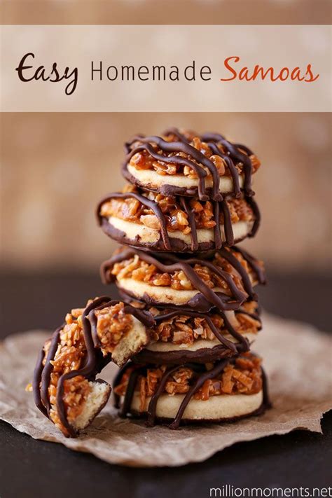 Easy Homemade Samoa Recipe Samoas Recipe Cookie Recipes Girl Scout