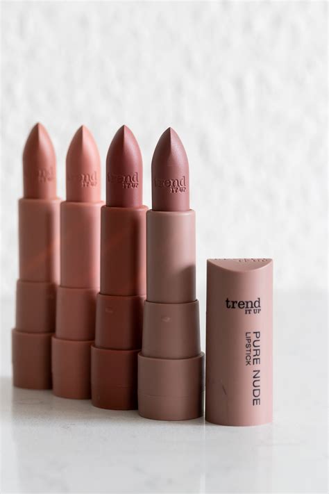 Trend It Up Pure Nude Lippenstift Alle Vier Farben Mit Tragebildern InnenAussen