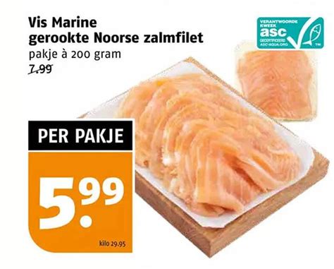 Vis Marine Gerookte Noorse Zalmfilet Aanbieding Bij Poiesz