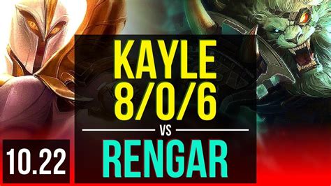 Kayle Vs Rengar Top 8 0 6 1100 Games 1 2m Mastery Legendary